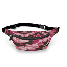 将图片加载到图库查看器，Pink Camouflage Fanny Pack by The Photo Access
