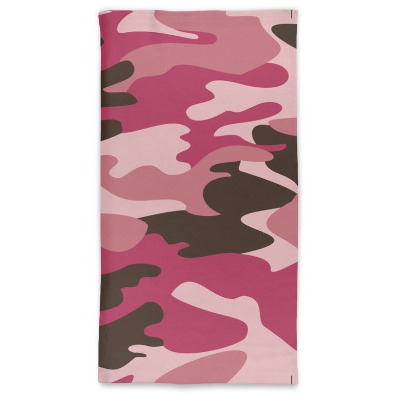 Pink Camouflage Neck Tube Scarves by The Photo Access