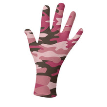 将图片加载到图库查看器，Pink Camouflage Lycra Gloves by The Photo Access
