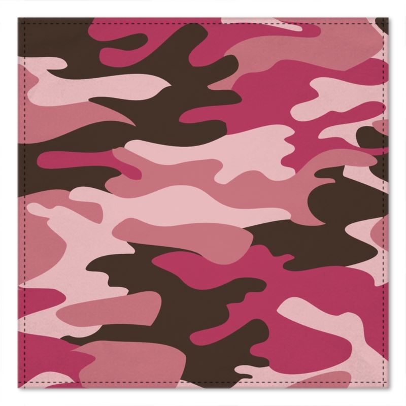 Pink Camouflage Pocket Square by The Photo Access