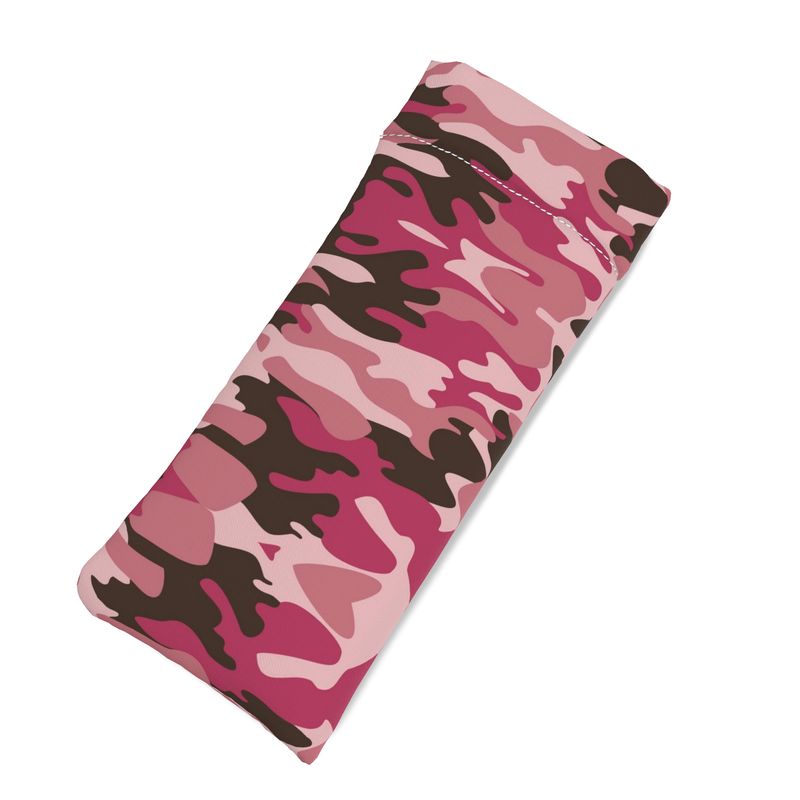 Pink Camouflage Glasses Case Pouch by The Photo Access