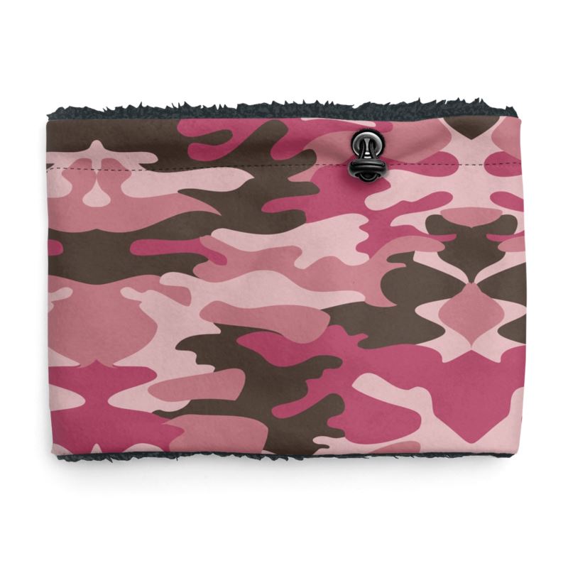 Pink Camouflage Sherpa Snood by The Photo Access