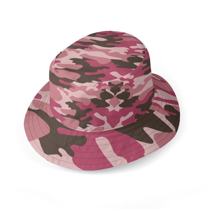 Pink Camouflage Bucket Hat by The Photo Access