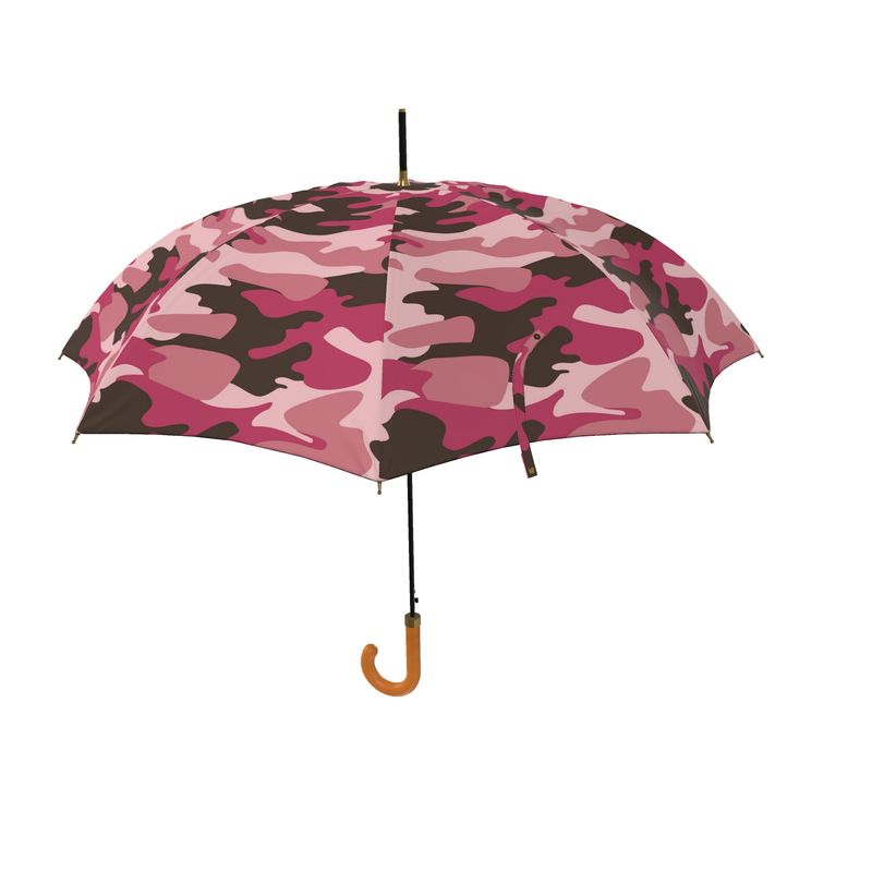 Pink Camouflage Umbrella by The Photo Access