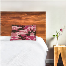 Load image into Gallery viewer, Pink Camouflage Silk Pillow Case by The Photo Access
