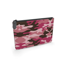 गैलरी व्यूवर में इमेज लोड करें, Pink Camouflage Leather Pouch by The Photo Access
