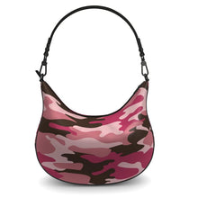 Загрузить изображение в средство просмотра галереи, Pink Camouflage Curve Hobo Bag by The Photo Access
