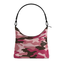 Load image into Gallery viewer, Pink Camouflage Square Hobo Bag by The Photo Access
