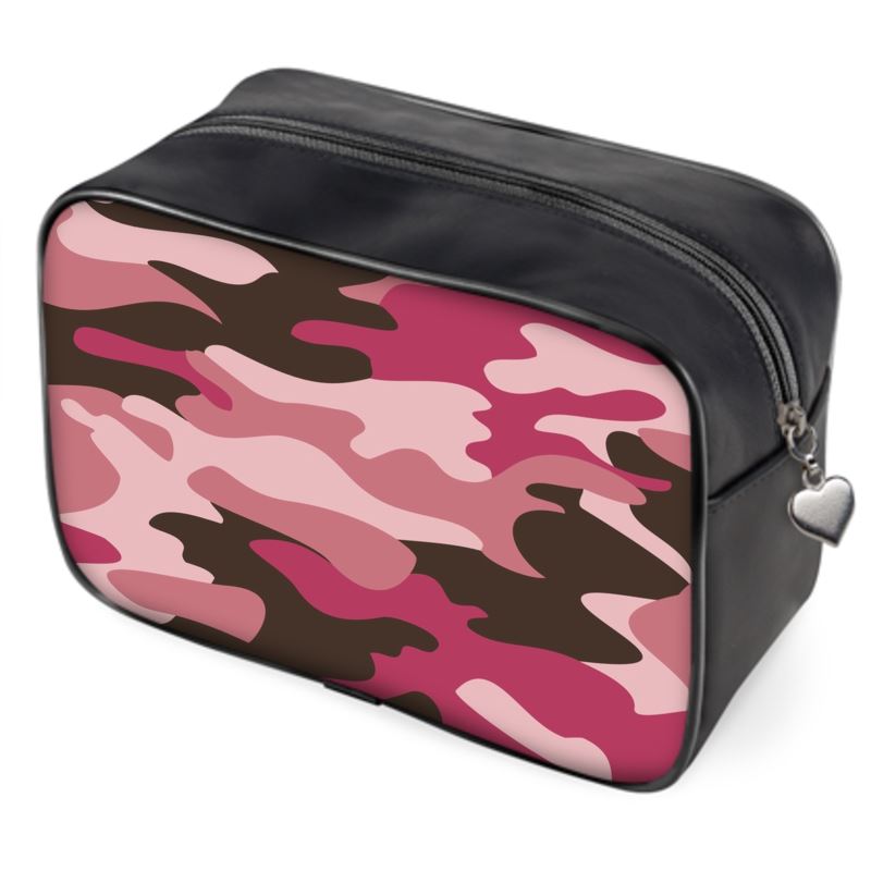 Pink Camouflage Toiletry Bags by The Photo Access