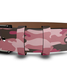 Cargar imagen en el visor de la galería, Pink Camouflage Leather Belt by The Photo Access
