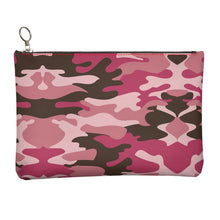 将图片加载到图库查看器，Pink Camouflage Leather Clutch Bag by The Photo Access
