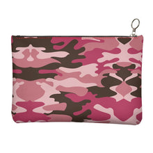 将图片加载到图库查看器，Pink Camouflage Leather Clutch Bag by The Photo Access
