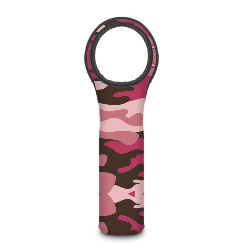Pink Camouflage Wine Bottle Cooler by The Photo Access