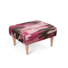 将图片加载到图库查看器，Pink Camouflage Footstool by The Photo Access
