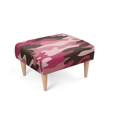 Cargar imagen en el visor de la galería, Pink Camouflage Footstool by The Photo Access
