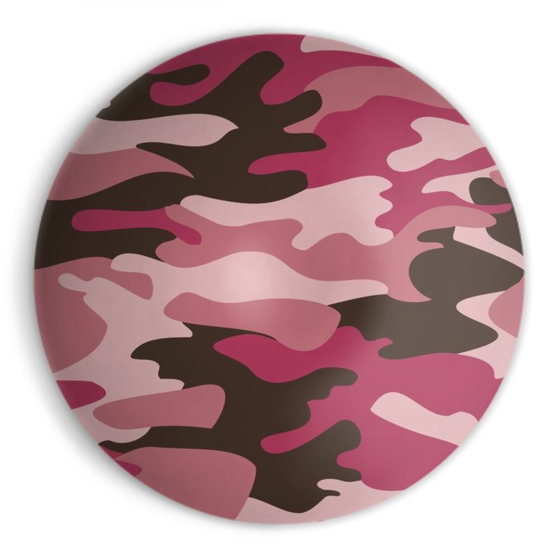 Pink Camouflage Ornamental Bowl by The Photo Access