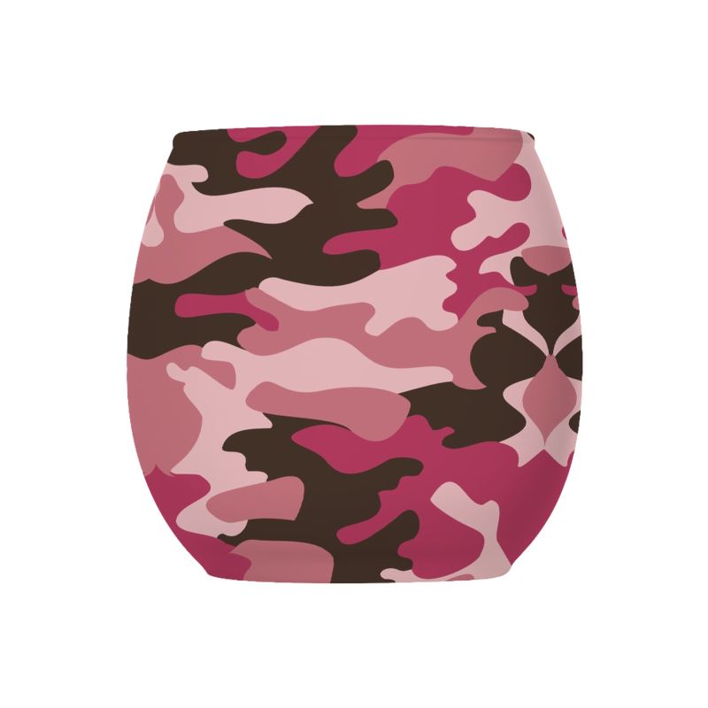 Pink Camouflage Glass Tealight Holder by The Photo Access