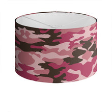 将图片加载到图库查看器，Pink Camouflage Drum Lamp Shade by The Photo Access
