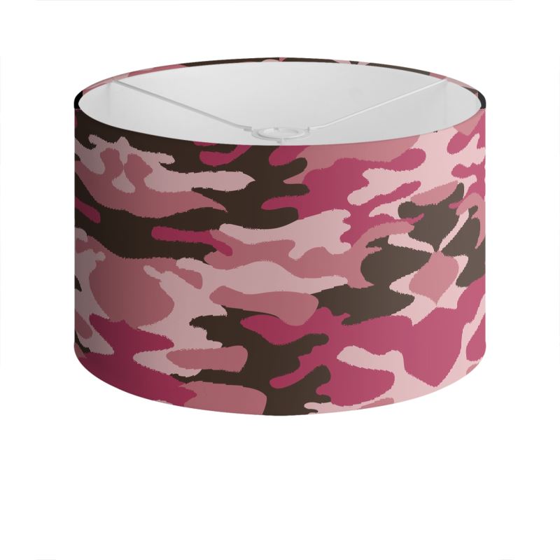 Pink Camouflage Drum Lamp Shade by The Photo Access