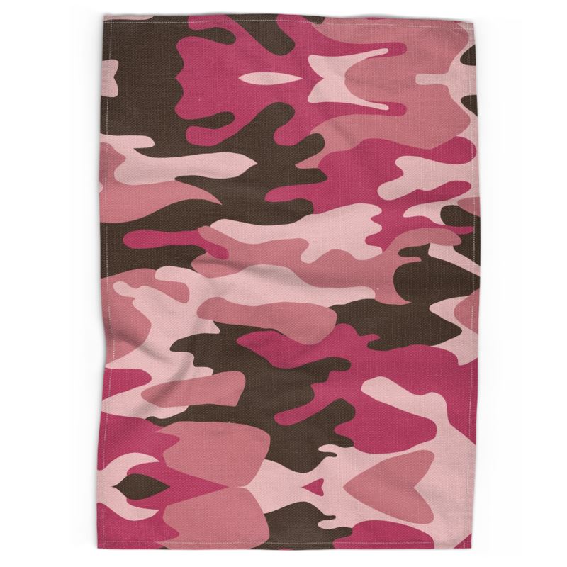 Pink Camouflage Kitchen Towels by The Photo Access