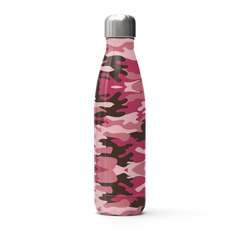 Pink Camouflage Stainless Steel Thermal Bottle by The Photo Access