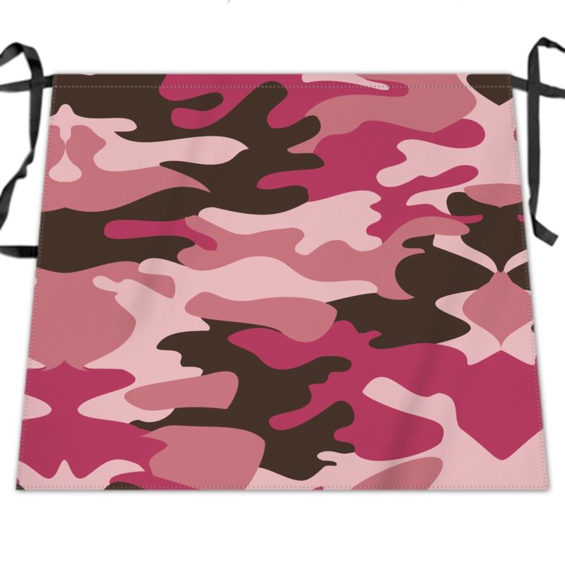 Pink Camouflage Short Waist Apron by The Photo Access