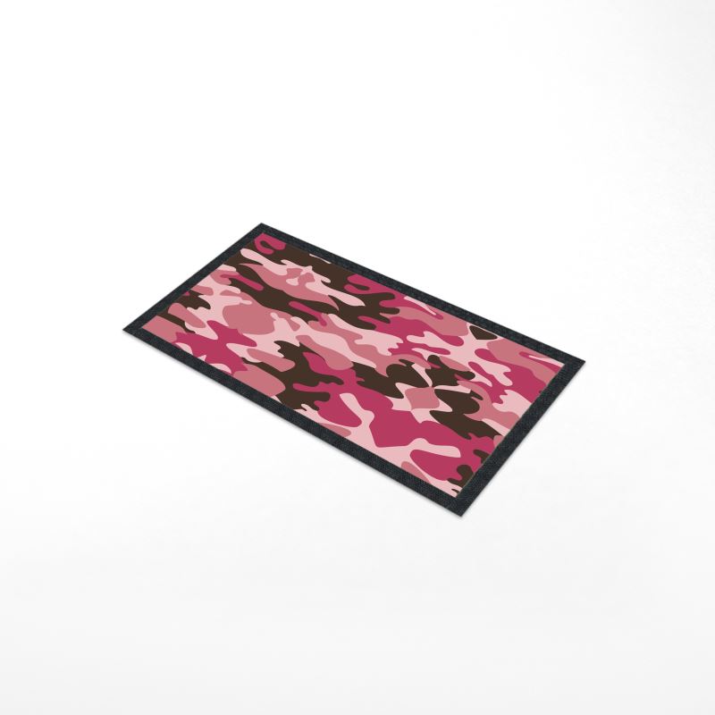 Pink Camouflage Bar Runner Mat by The Photo Access