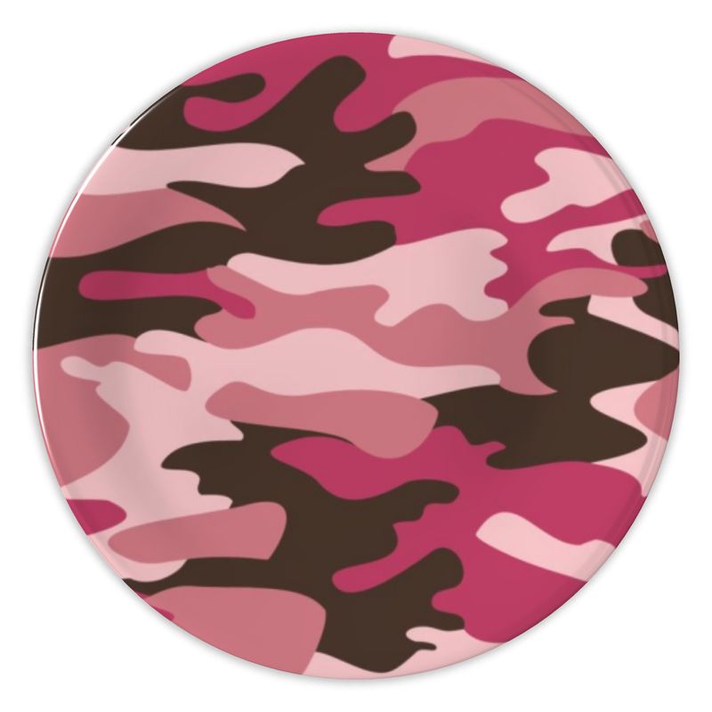 Pink Camouflage China Plates by The Photo Access