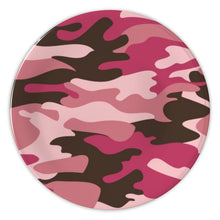 Load image into Gallery viewer, Pink Camouflage China Plates by The Photo Access
