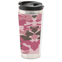 Load image into Gallery viewer, Pink Camouflage Travel Mug by The Photo Access
