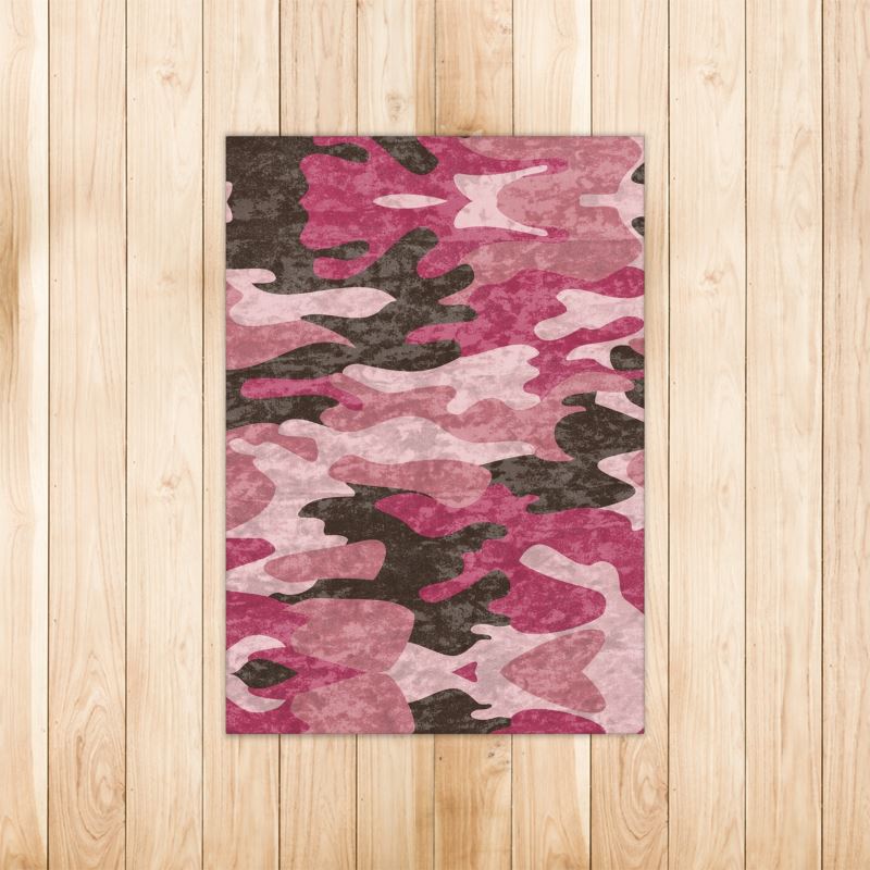 Pink Camouflage Rug by The Photo Access