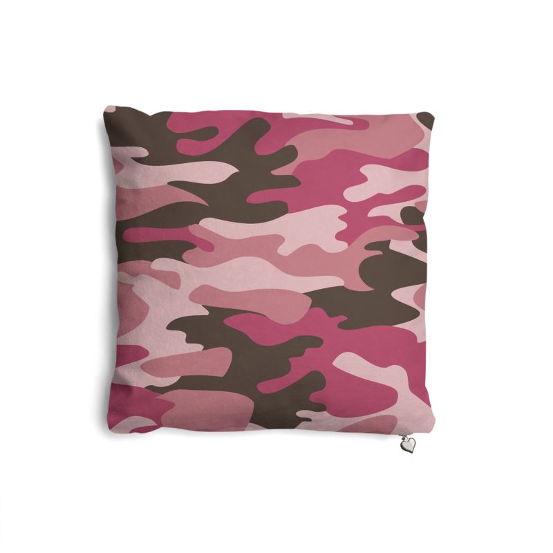 Pink Camouflage Pillows Set by The Photo Access