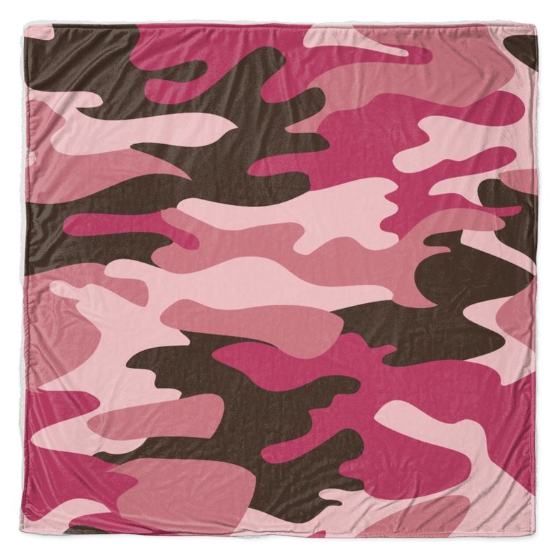 Pink Camouflage Throw by The Photo Access