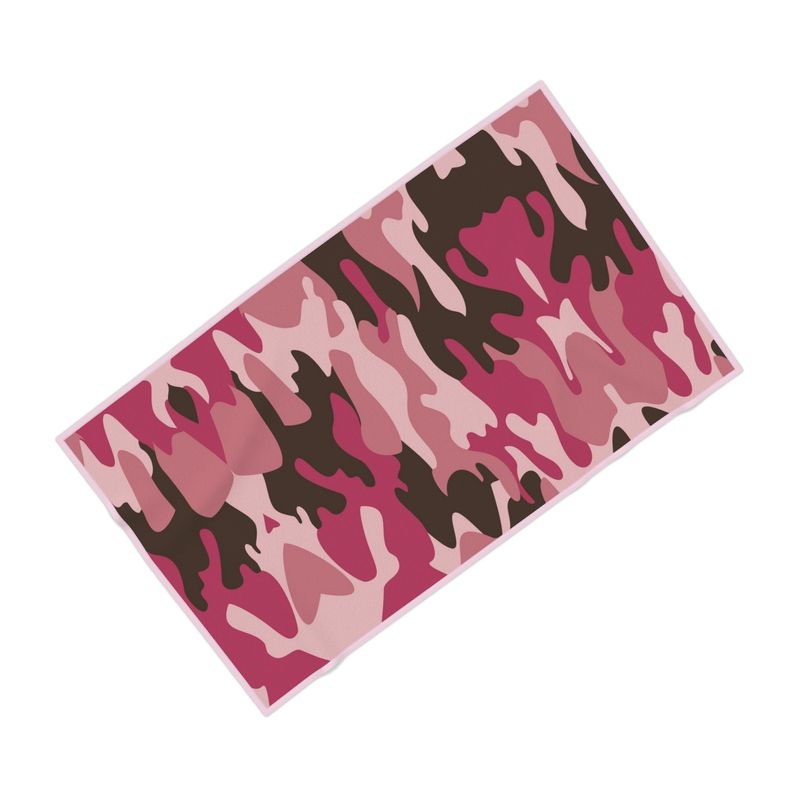 Pink Camouflage Bath Towels by The Photo Access
