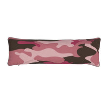 Load image into Gallery viewer, Pink Camouflage Bolster Cushion by The Photo Access
