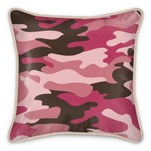 Cargar imagen en el visor de la galería, Pink Camouflage Silk Pillows by The Photo Access
