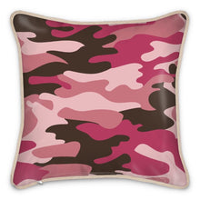 Load image into Gallery viewer, Pink Camouflage Silk Pillows by The Photo Access

