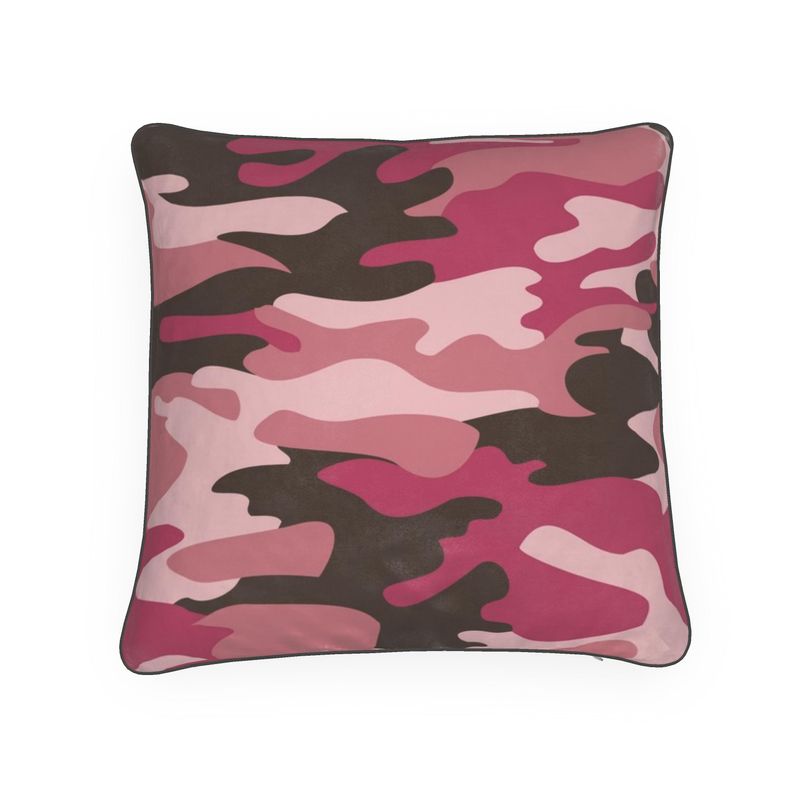Pink Camouflage Luxury Pillows by The Photo Access