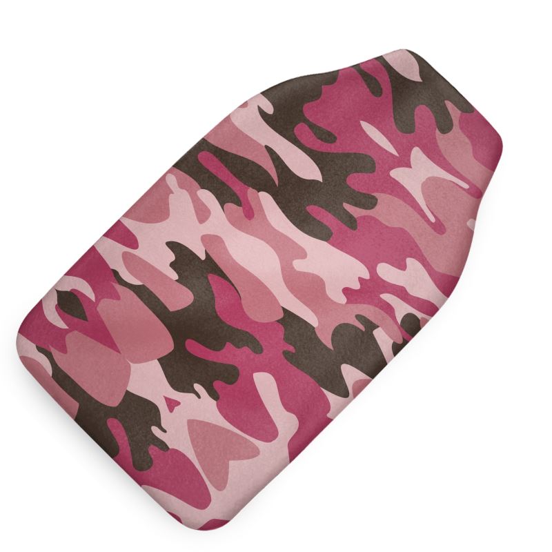Pink Camouflage Hot Water Bottle Cover by The Photo Access