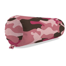 Load image into Gallery viewer, Pink Camouflage Big Bolster Cushion by The Photo Access
