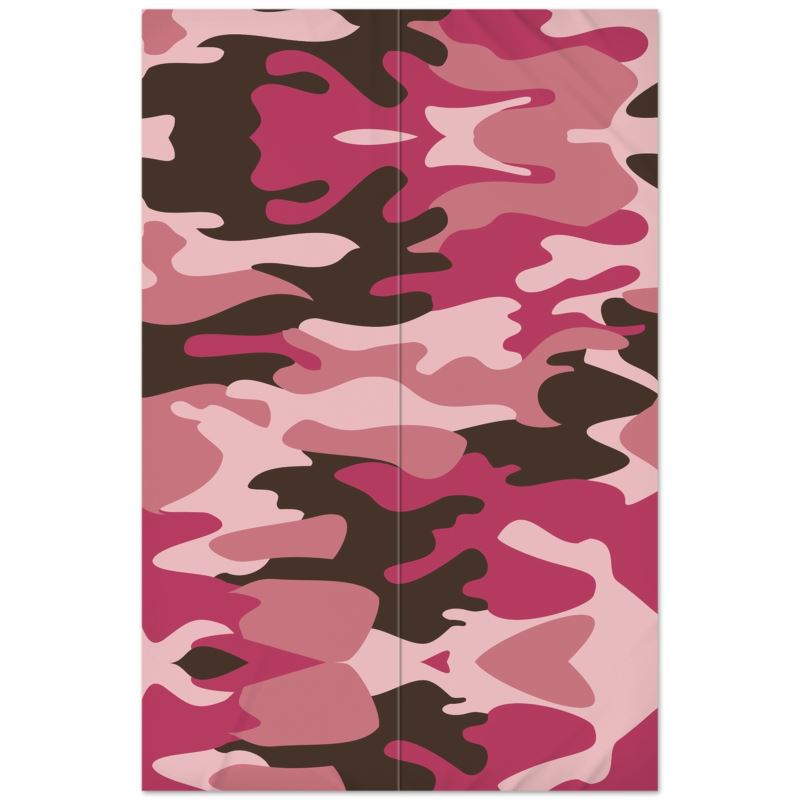 Pink Camouflage USA Flat Bed Sheet by The Photo Access