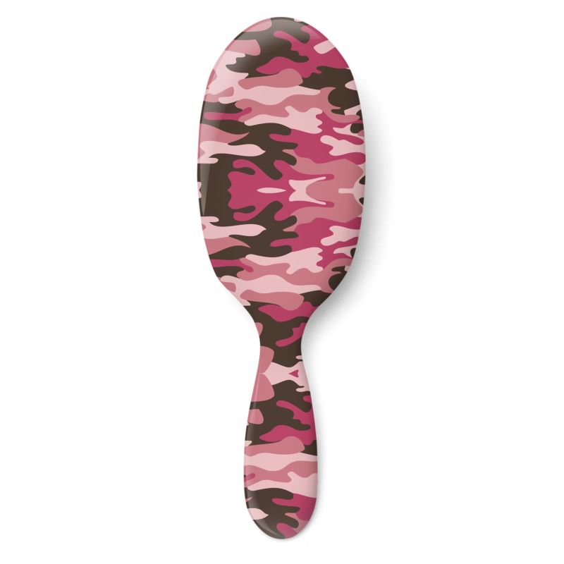 Pink Camouflage Hairbrush by The Photo Access