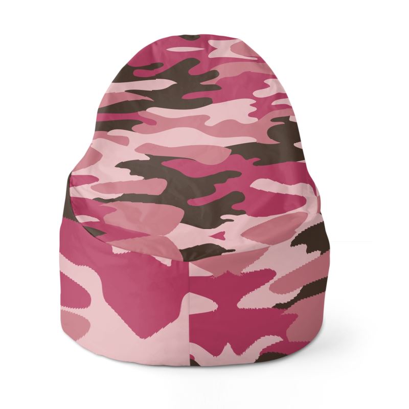 Pink Camouflage Bean Bag Cover by The Photo Access