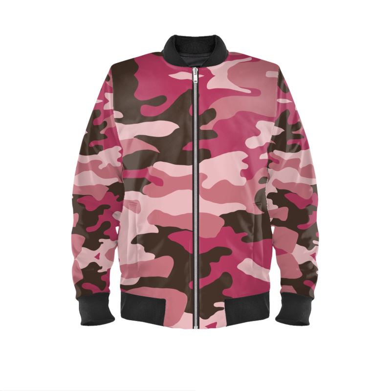 Pink Camouflage Mens Bomber Jacket by The Photo Access