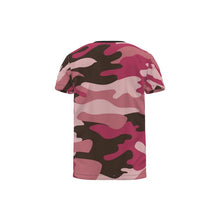 Load image into Gallery viewer, Pink Camouflage Cut and Sew All Over Print T-Shirt by The Photo Access
