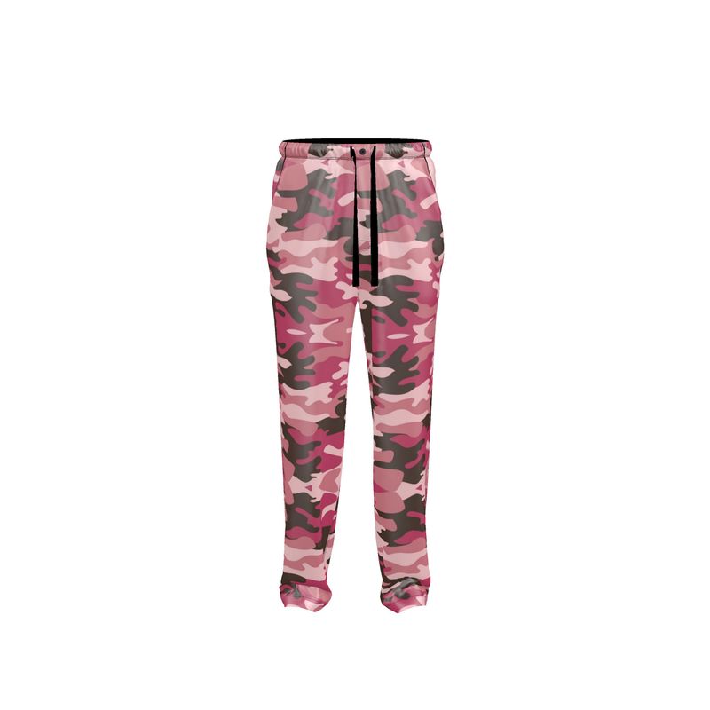 Pink Camouflage Mens Silk Pajama Bottoms by The Photo Access
