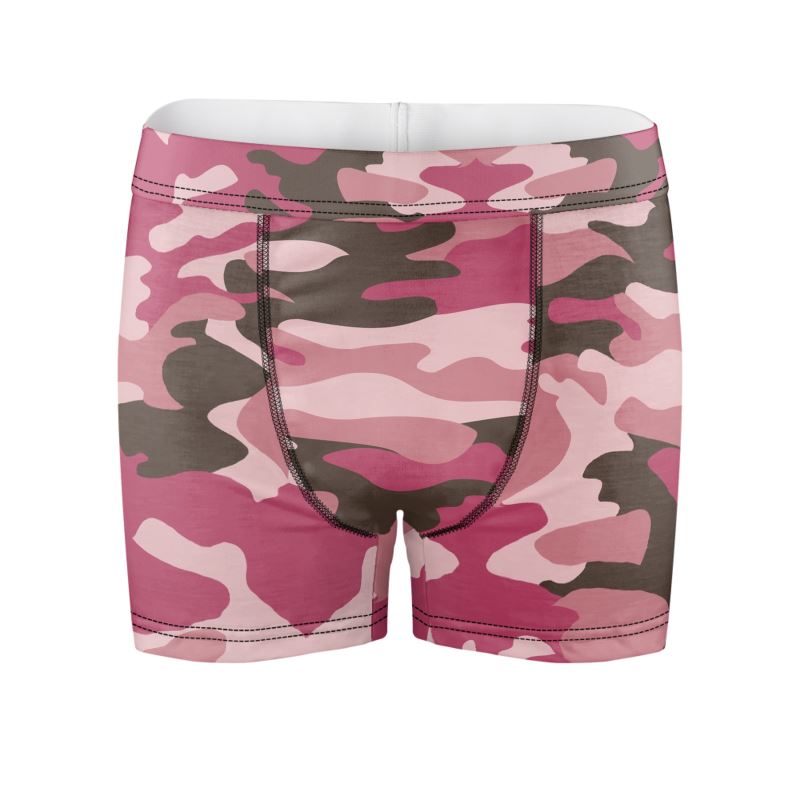 Pink Camouflage Cut & Sew Boxer Briefs by The Photo Access