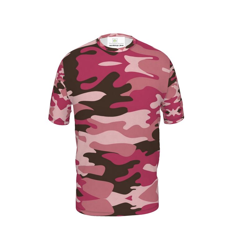 Pink Camouflage Slim Fit Mens T-Shirt by The Photo Access