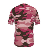 将图片加载到图库查看器，Pink Camouflage Mens Cut and Sew T-Shirt by The Photo Access
