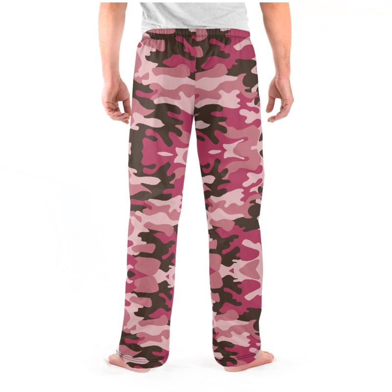 Pink Camouflage Mens Pajama Bottoms by The Photo Access